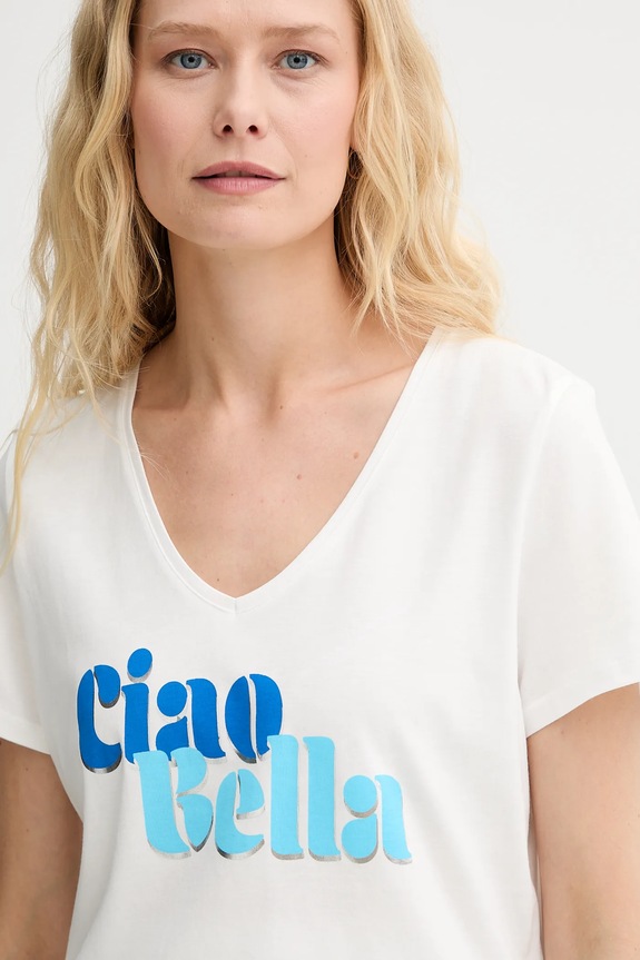 Morgan t-shirt fehér DBELLO