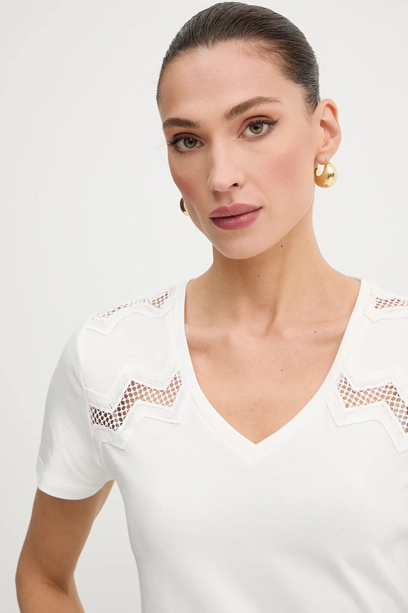 Morgan t-shirt beżowy DETO