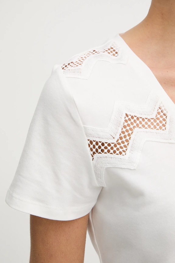 Morgan t-shirt DETO beżowy
