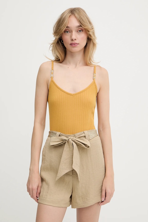 Morgan top elasztánnal sárga BAO