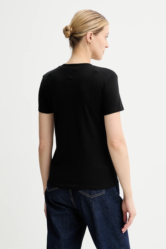 Ρούχα Βαμβακερό μπλουζάκι Calvin Klein LV044C216G μαύρο