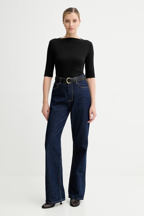 Βαμβακερό μπλουζάκι Calvin Klein LV044C217G μαύρο SS26