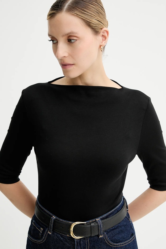 Βαμβακερό μπλουζάκι Calvin Klein μαύρο LV044C217G