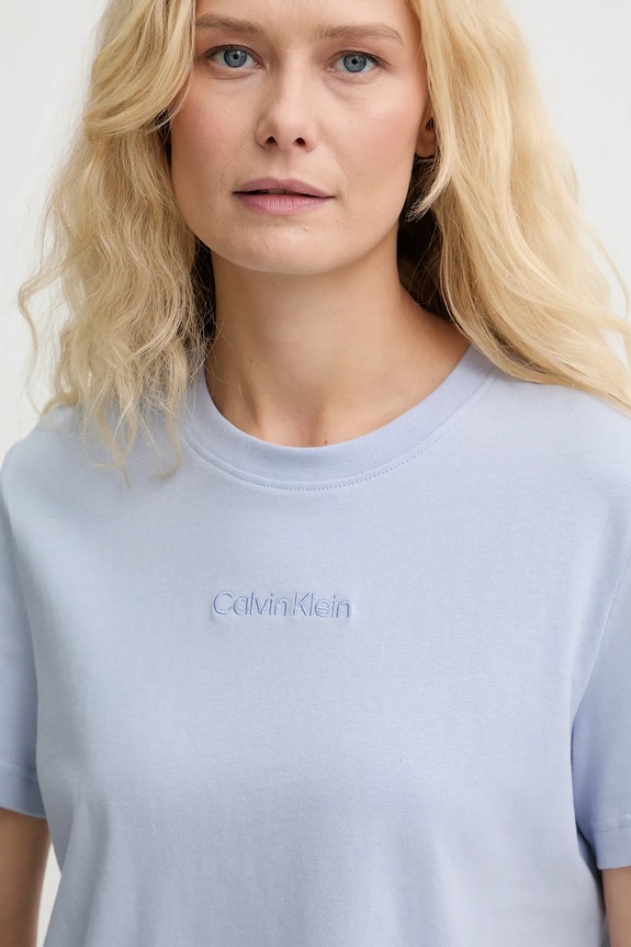 Calvin Klein tricou de femei din bumbac albastru LV044C905G