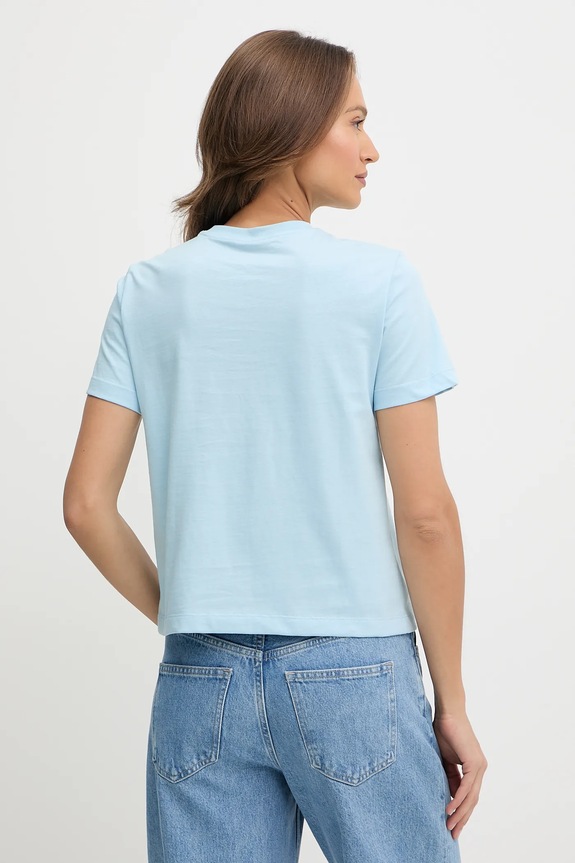 Calvin Klein tricou de damă din bumbac LV044C905G albastru SS26