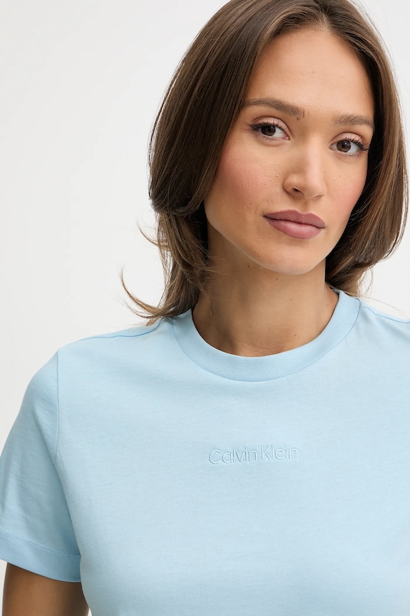 Îmbrăcăminte Calvin Klein tricou de damă din bumbac LV044C905G albastru