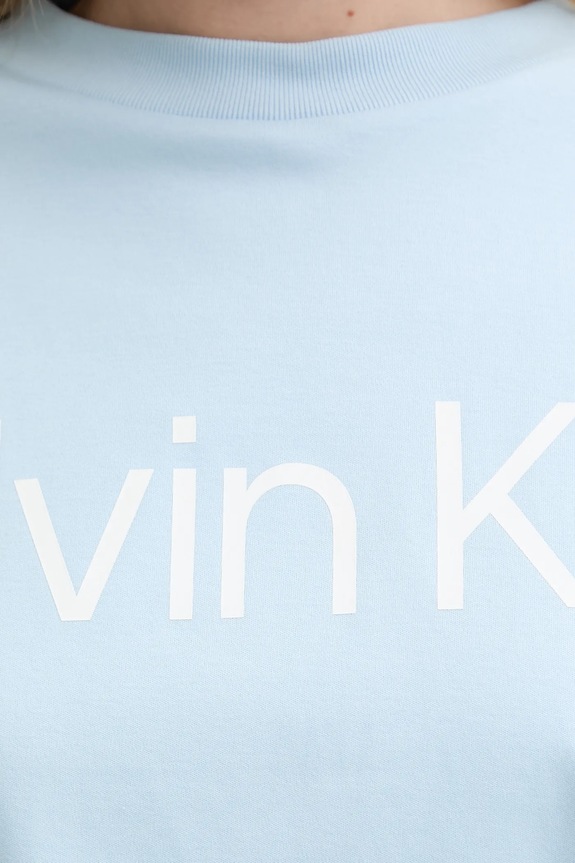 Bavlněné tričko Calvin Klein modrá LV044C903G