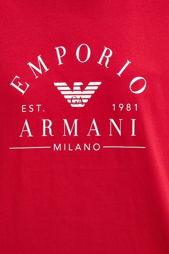 Bavlněné lounge tričko Emporio Armani Underwear červená EW001898.AF15345