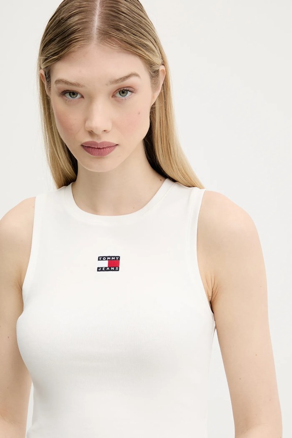 Tommy Jeans top alb DW0DW20896