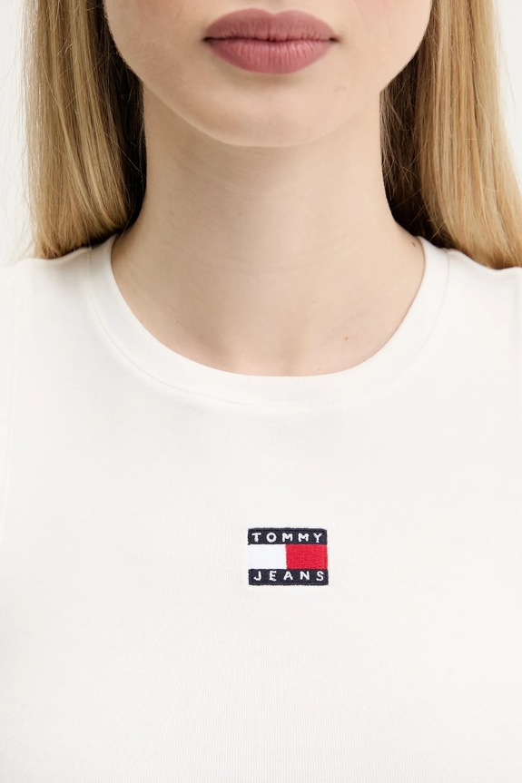 Tommy Jeans top DW0DW20896 alb