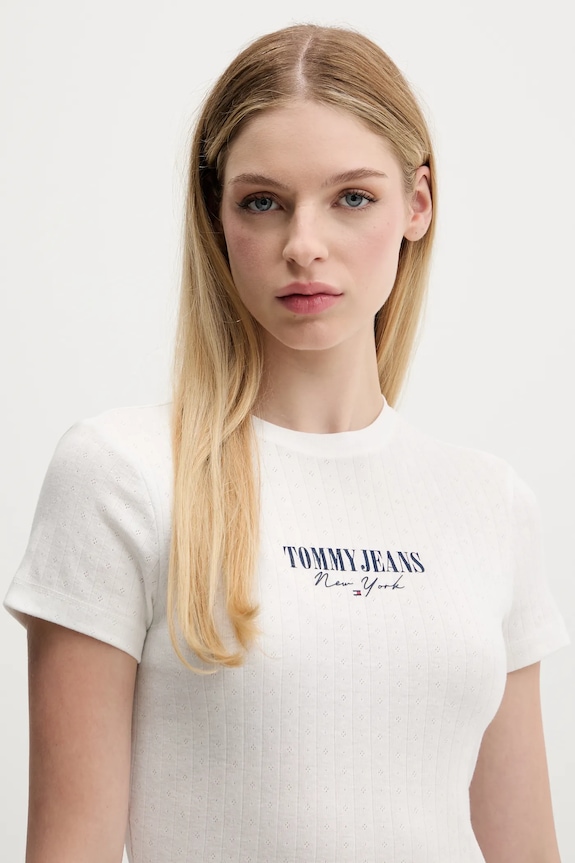Tričko Tommy Jeans biela DW0DW20899