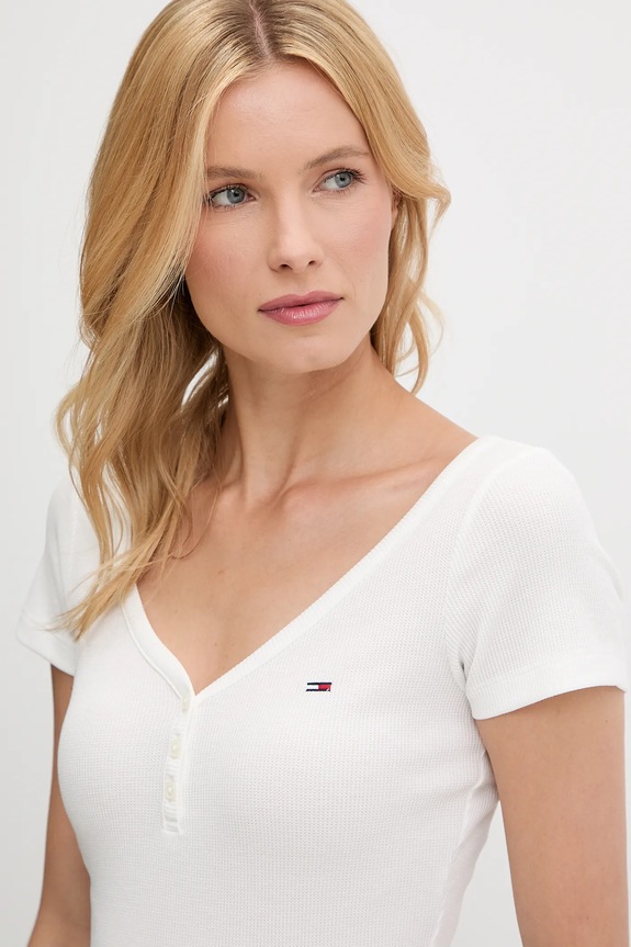 Odzież Tommy Jeans t-shirt DW0DW20902 biały