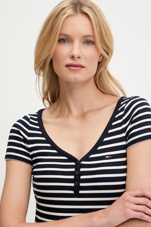 Odzież Tommy Jeans t-shirt DW0DW20902 granatowy