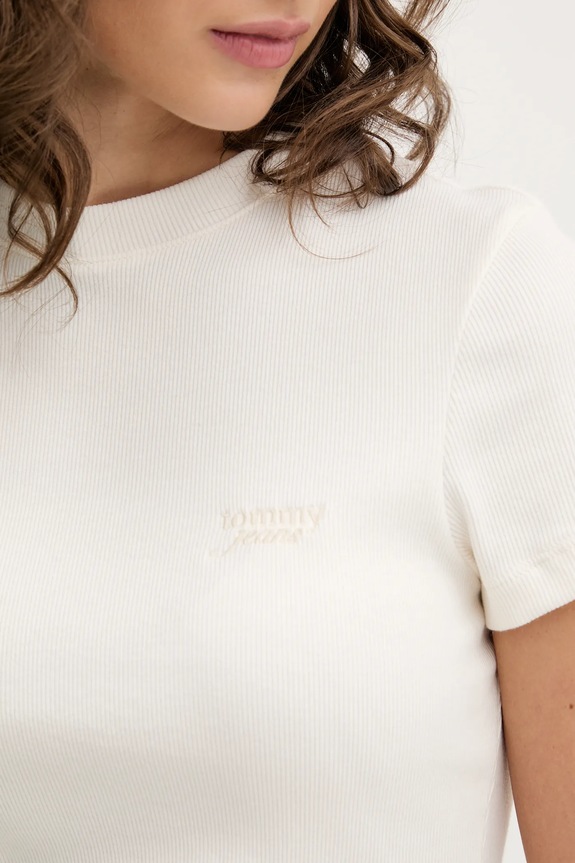 Tričko Tommy Jeans DW0DW20910 béžová