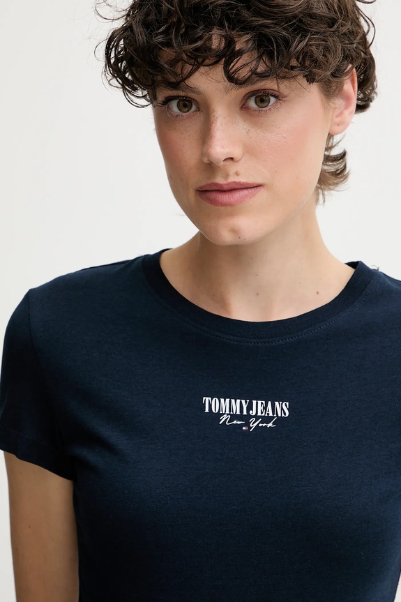 Oblečenie Tričko Tommy Jeans DW0DW20913 tmavomodrá
