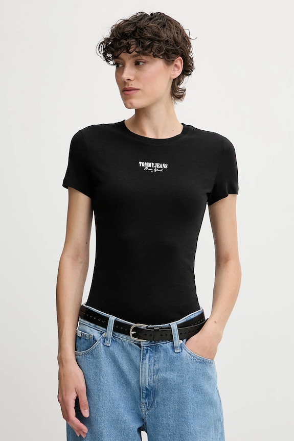 Tričko Tommy Jeans slim čierna DW0DW20913