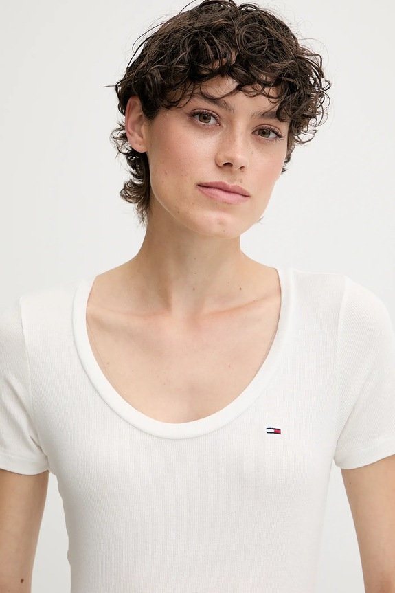 Oblečenie Tričko Tommy Jeans DW0DW20916 biela