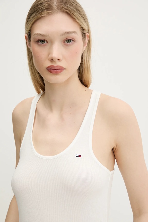 Odzież Tommy Jeans top DW0DW20917 beżowy