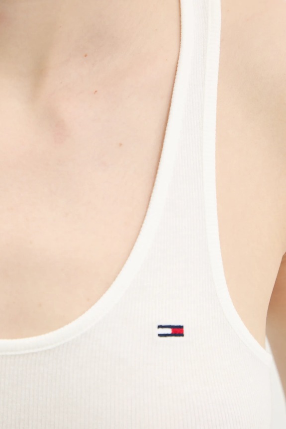 Tommy Jeans top beżowy DW0DW20917