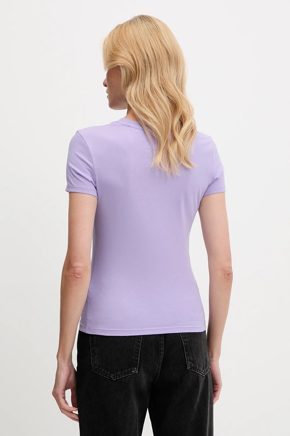 Tommy Jeans t-shirt bawełniany DW0DW21164 fioletowy AW25
