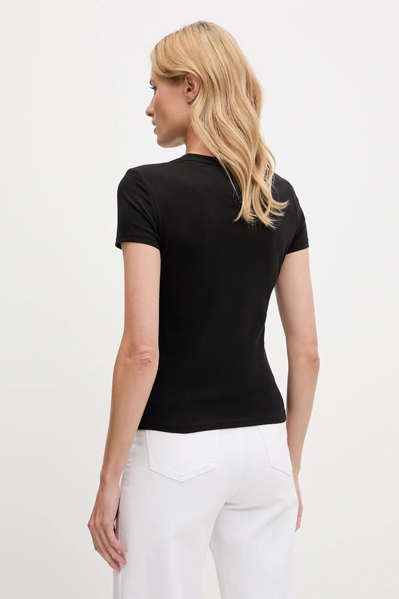 Bavlnené tričko Tommy Jeans DW0DW21164 čierna AW25
