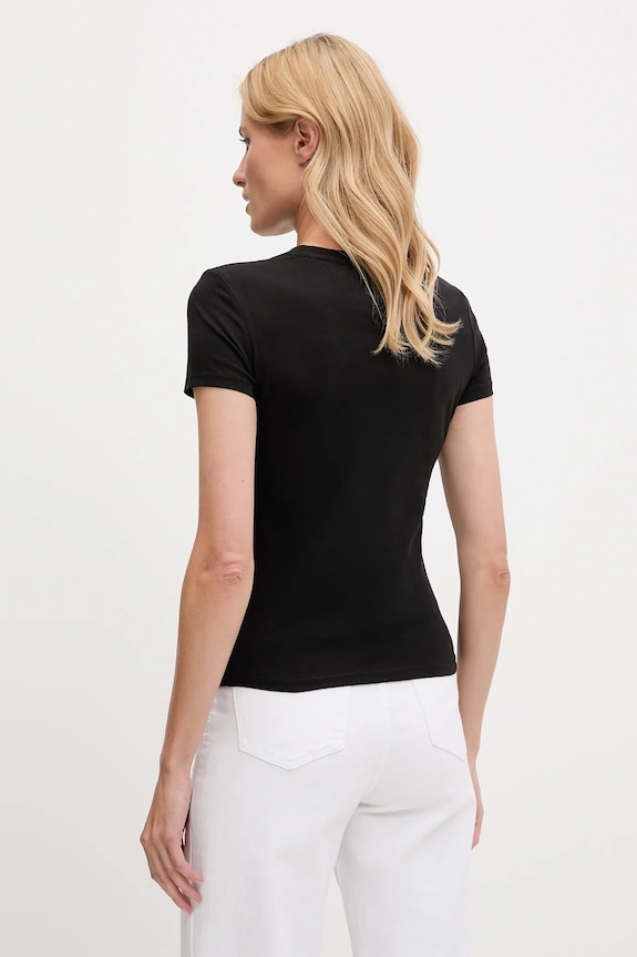 Bavlnené tričko Tommy Jeans DW0DW21164 čierna AW25