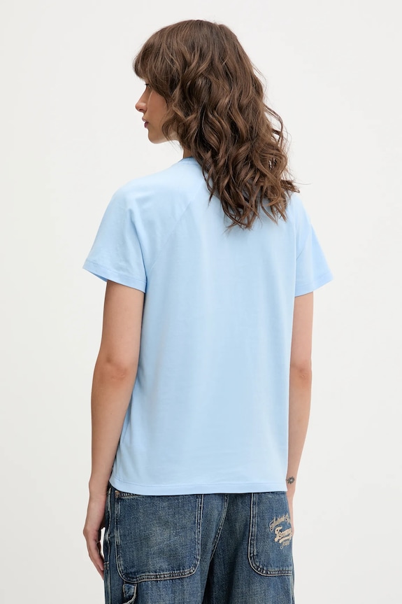 Ruházat Tommy Jeans pamut póló DW0DW21388 kék