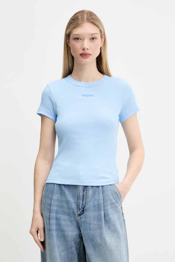 Tommy Jeans t-shirt nadruk niebieski DW0DW21402