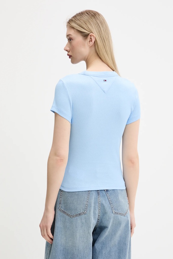 Odzież Tommy Jeans t-shirt DW0DW21402 niebieski
