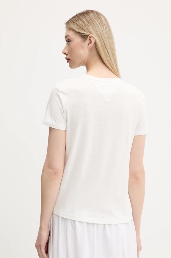 Odzież Tommy Jeans t-shirt DW0DW21404 biały