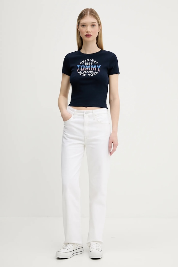 Tričko Tommy Jeans DW0DW21421 tmavomodrá AW25