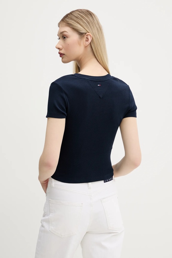 Oblečenie Tričko Tommy Jeans DW0DW21421 tmavomodrá