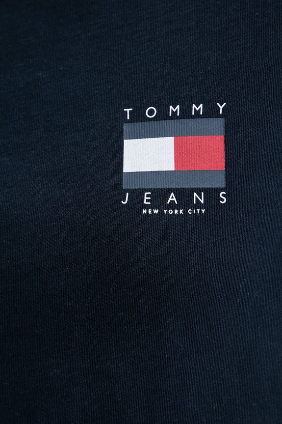 Bavlnené tričko Tommy Jeans tmavomodrá DW0DW21423