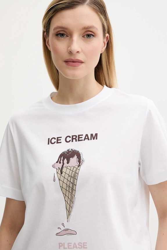 Samsoe Samsoe tricou din bumbac SACAMINO alb F25200025