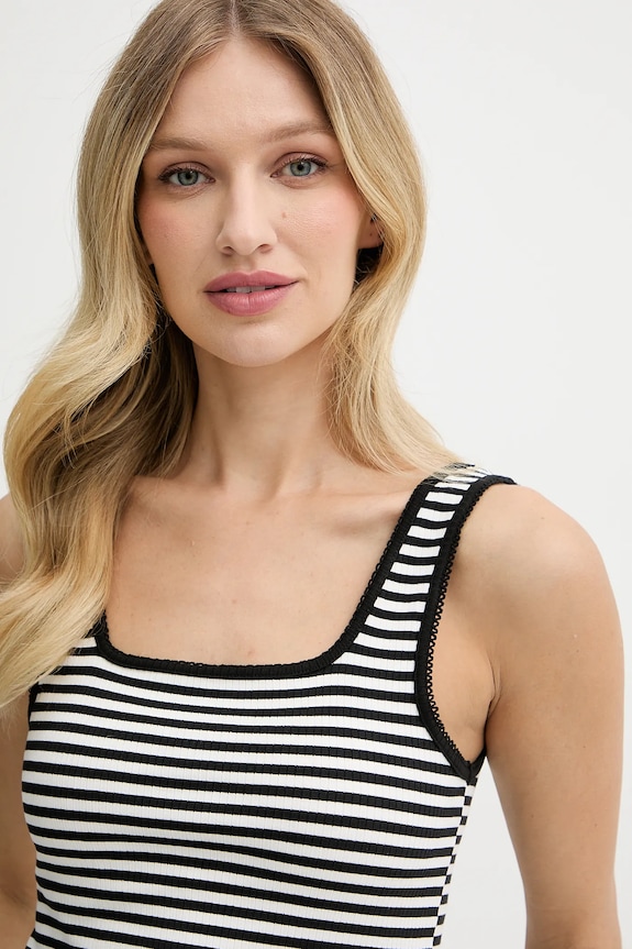 Tommy Hilfiger top negru WW0WW45444