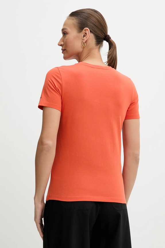 Odzież Tommy Hilfiger t-shirt bawełniany WW0WW45746 pomarańczowy