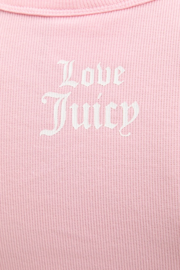 Juicy Couture top CALIFREAKINFORNIA RIB VEST JCNLV225459 różowy