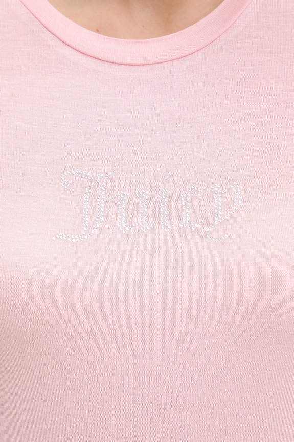 Tričko Juicy Couture SHEER FITTED TEE JCWCT225301 ružová