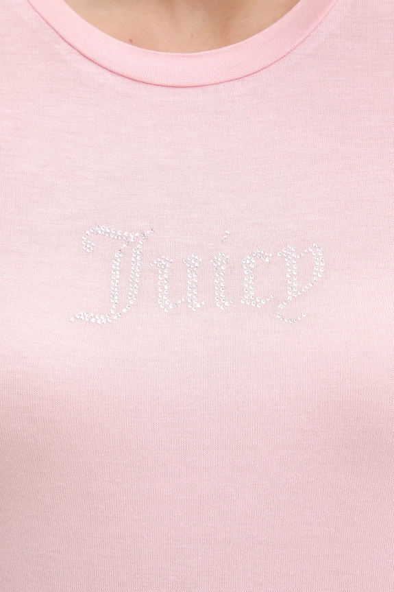 Tričko Juicy Couture SHEER FITTED TEE JCWCT225301 ružová