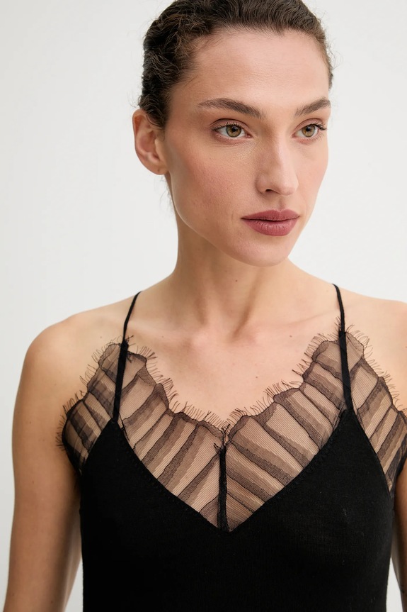 IRO top con lana nero WP12MAELLY