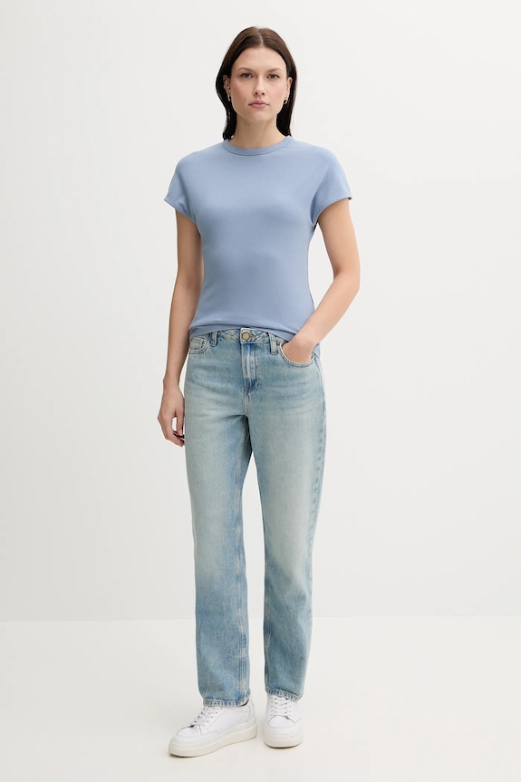 Tričko Tommy Hilfiger WW0WW45731 modrá AW25