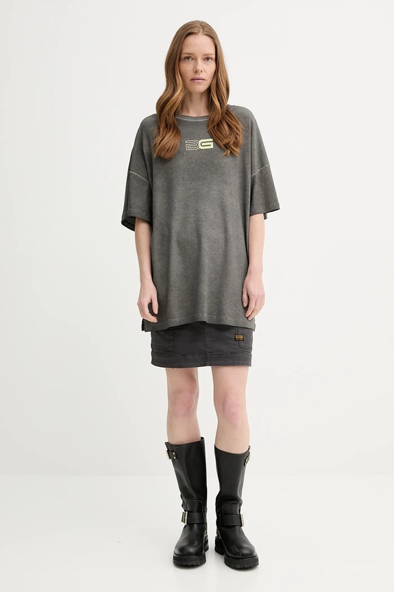 Pamučna majica Gestuz 10910127 siva AW25