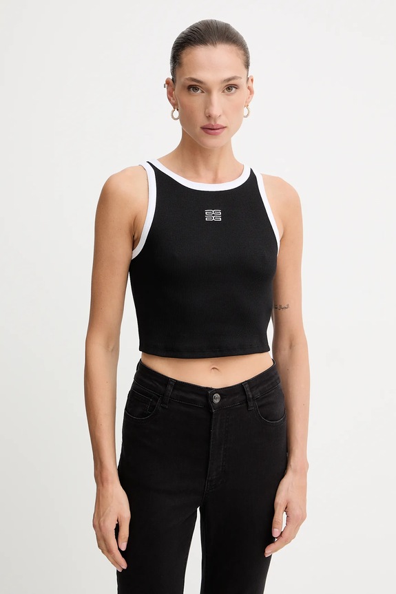 Gestuz top applique nero 10910274