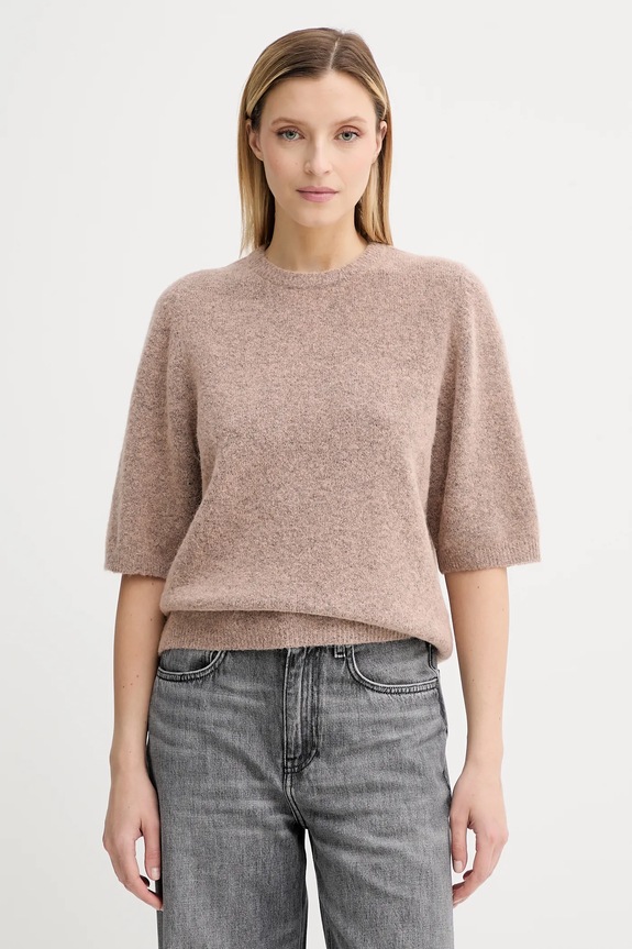 Gestuz sweter wełniany okrągły pomarańczowy 10909996