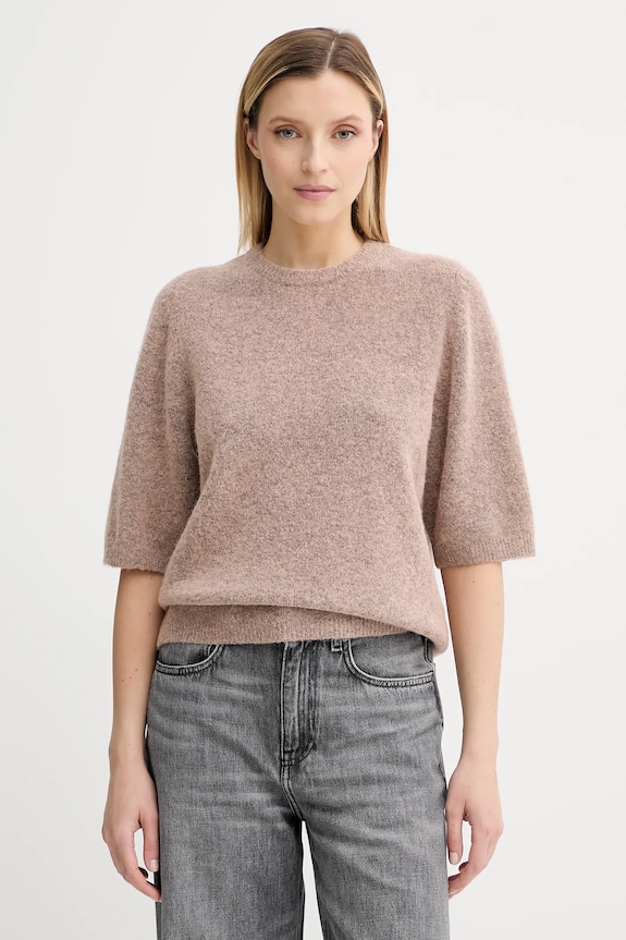 Gestuz sweter wełniany okrągły pomarańczowy 10909996