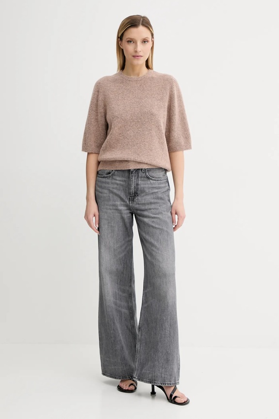 Gestuz sweter wełniany 10909996 pomarańczowy SS26