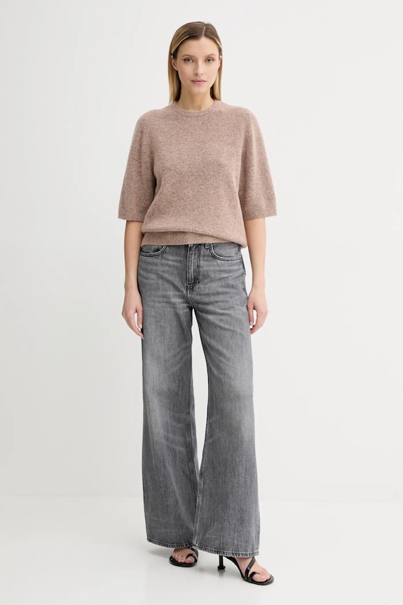 Gestuz sweter wełniany 10909996 pomarańczowy SS26