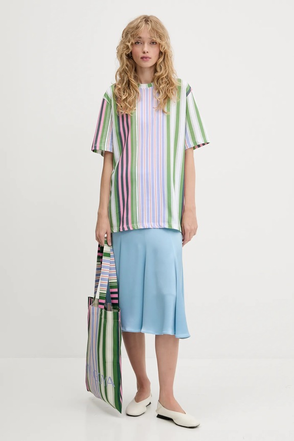 Pamučna majica Stine Goya SG.PF25.T009.2243 zelena AW25