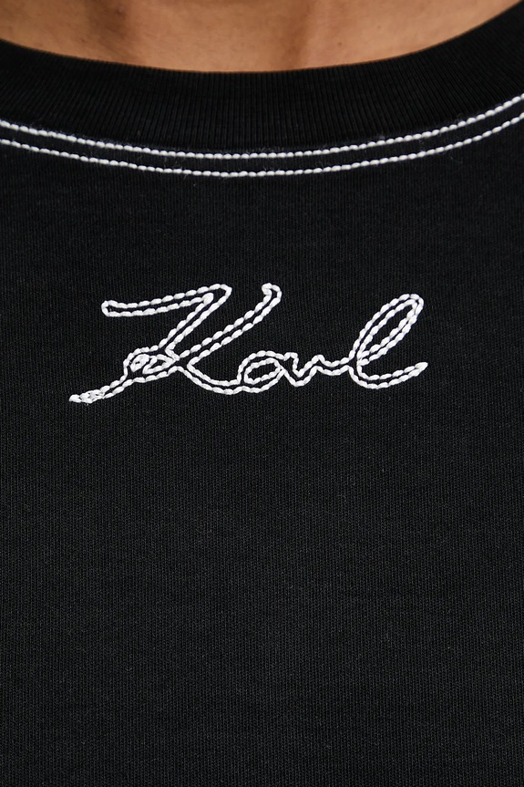 Karl Lagerfeld t-shirt bawełniany A3W17019 czarny