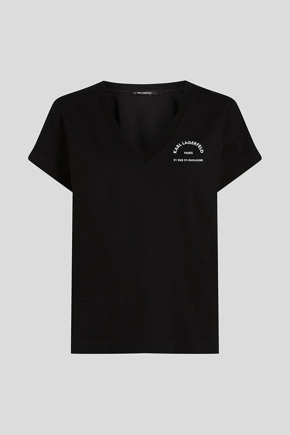 Karl Lagerfeld t-shirt bawełniany A3W17104 czarny